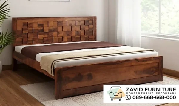 Jual Tempat Tidur Jati Aksen Kotak Ciamis