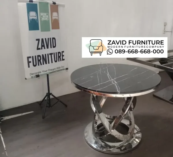 Jual meja Marmer Bulat Warna Black Jual Meja Marmer Bulat Warna Black