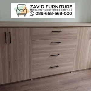 Kabinet Credenza Kayu Modern Penyimpanan Serbaguna