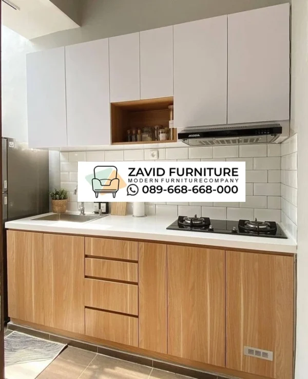 Kitchen Set Panel Kayu Light Tanpa Handle