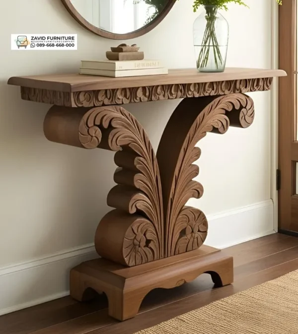 Meja Konsul Jati Minimalis Pontianak Model Terbaru