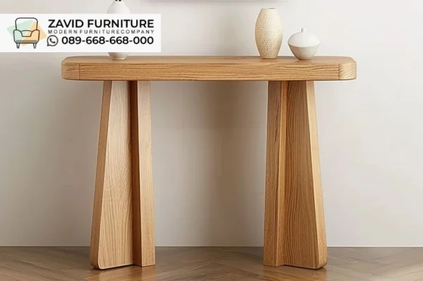 Meja Konsul Jati Skandinavia Minimalis Malang