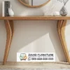 Meja Konsul Lengkung Kayu Solid Modern Pemalang