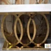 Meja Konsul Marmer Kaki Besi Gold Semarang Tampilan Luxury