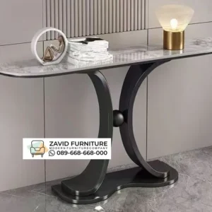 Meja Konsul Marmer Kaki Stainless Mewah