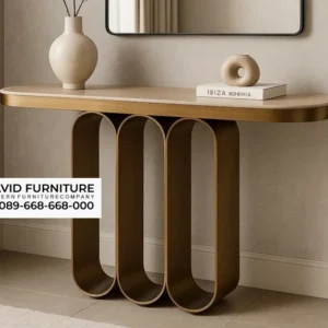 Meja Konsul Oval Geometris Kontemporer Klaten