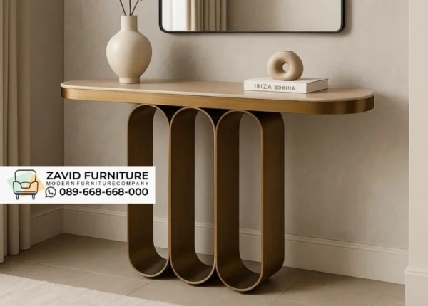 Meja Konsul Oval Geometris Kontemporer Klaten