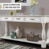 Meja Konsul Vintage Duco Putih Klasik