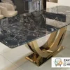 Meja Makan Marmer Hitam Elegant Mewah Semarang