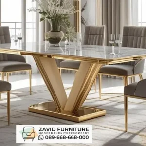 Meja Makan Marmer Mewah Blora