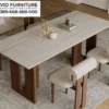 Meja Makan Marmer Minimalis Pilar Kayu Meja Makan Marmer Minimalis Pilar Kayu