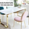 Meja Makan Mewah Royal Gold Stainless