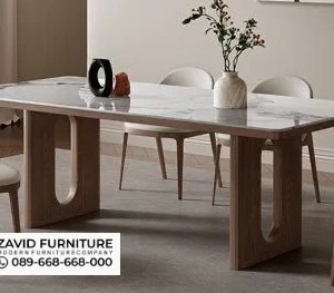 Meja Makan Minimalis Kayu Jati Top Marmer Meja Makan Minimalis Kayu Jati Top Marmer