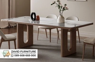 Meja Makan Minimalis Kayu Jati Top Marmer Meja Makan Minimalis Kayu Jati Top Marmer