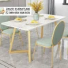 Meja Makan Minimalis Stainless Premium Gold