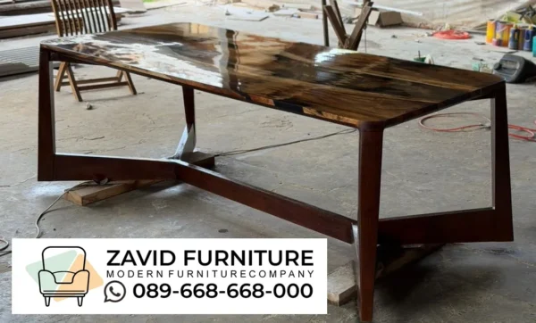 Meja Resin Black Cover Epoxy Istimewa