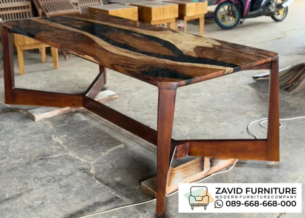 Meja Resin Black Cover Epoxy Premium