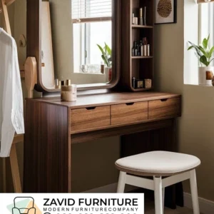 Meja Rias Kayu Minimalis Modern Walnut