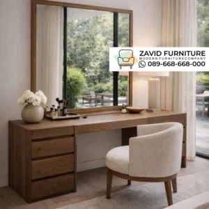 Meja Rias Modern Kayu Jati Minimalis