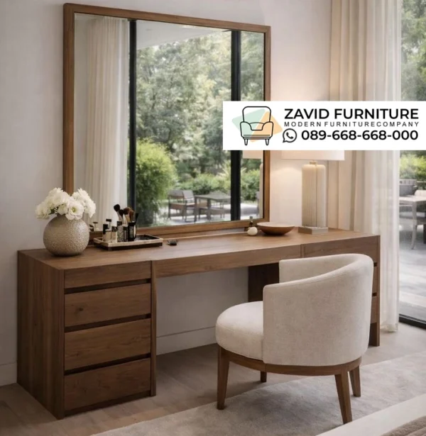 Meja Rias Modern Kayu Jati Minimalis