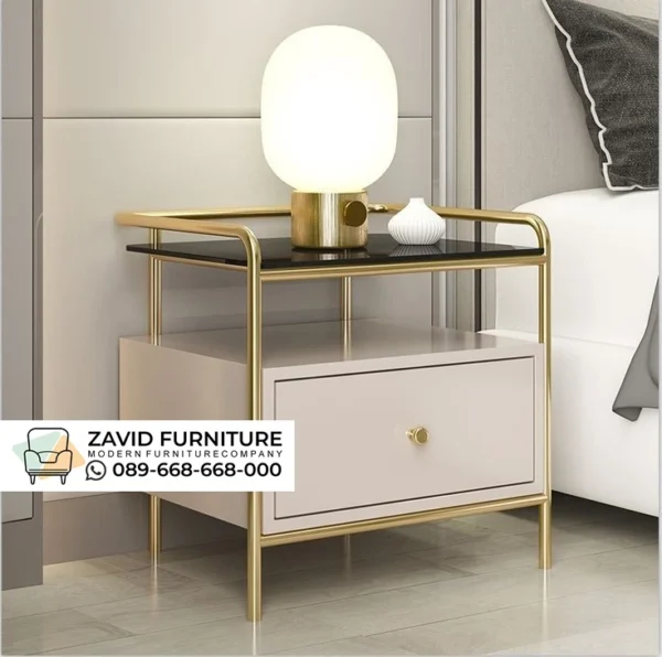 Nakas Nightstand Urban Luxe Stainless