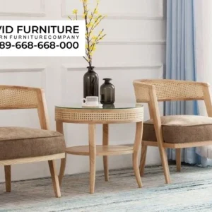 Set Kursi Teras Estetik Minimalis Scandic Boho Rotan