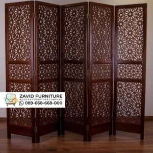 Sketsel Penyekat Kayu Jati Ukir Eksklusif