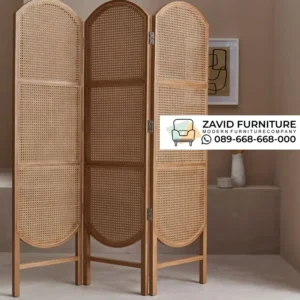 Sketsel Penyekat Ruang Rotan Minimalis Japandi