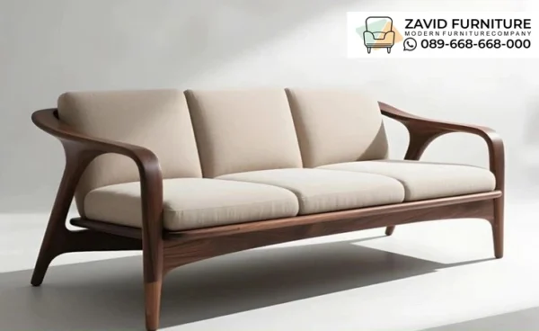Sofa Kayu Organik Modern Lengkung Klasik Sofa Kayu Organik Modern Lengkung Klasik
