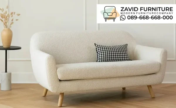 Sofa Loveseat Bouclé Minimalis Skandinavia