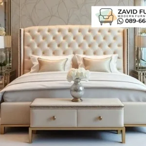 Tempat Tidur Kayu Simple Dempet