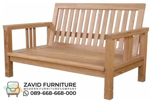 Bangku Jati Desain Garis Minimalis Modern