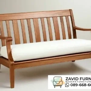 Bangku Jati Sandaran Jari-Jari Bantalan Klasik