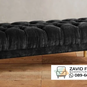 Jual Bangku Stainless Kombinasi Bludru warna Hitam