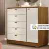 Kabinet Japandi Wood White Lemari Organizer