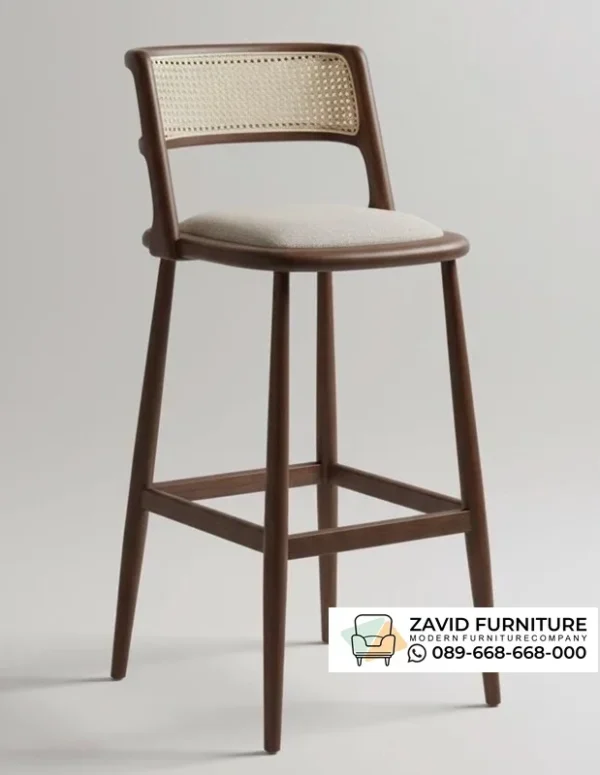 Kursi Bar Kayu Minimalis Sandaran Rotan Kursi Bar Kayu Minimalis Sandaran Rotan