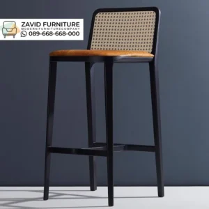 Kursi Bar Rotan Minimalis Rangka Hitam Kursi Bar Rotan Minimalis Rangka Hitam