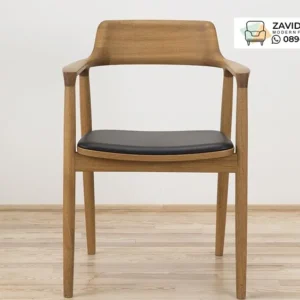 Kursi Cafe Kayu Solid Jok Kulit