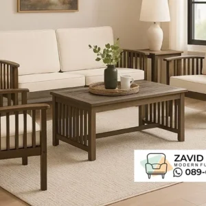 Kursi Sofa Tamu Jati Minimalis Walnut