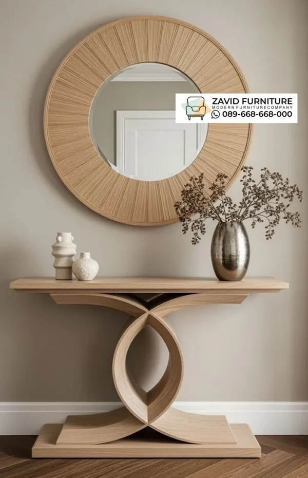 Meja Konsul Kayu Jati Natural Finishing