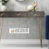 Meja Konsul Modern Kaki Hairpin Gold