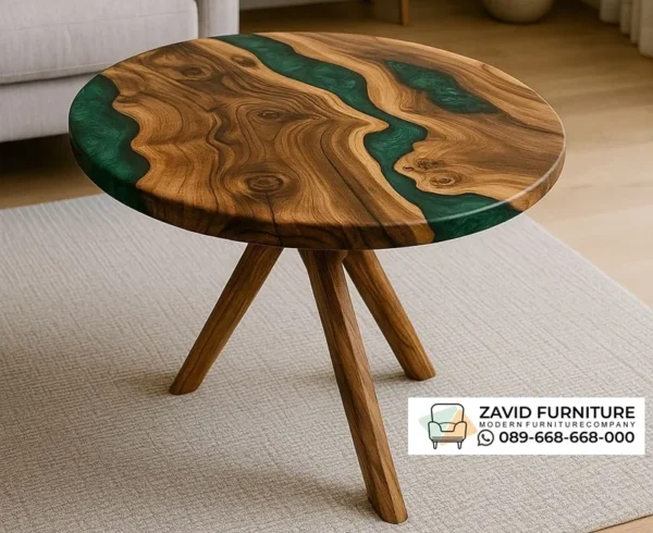 Meja Resin Bundar Estetik Lembah Hijau Meja Resin Bundar Estetik Lembah Hijau