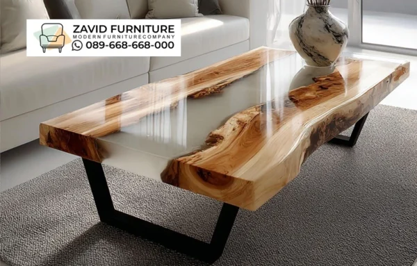 Meja Resin River Flow Kayu Solid