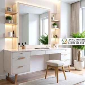 Meja Rias Modern White Luxury Glow