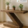 Model Meja Konsul Kayu Jati Z Shape