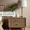 Nakas Night Stand Jati Motif Fluted