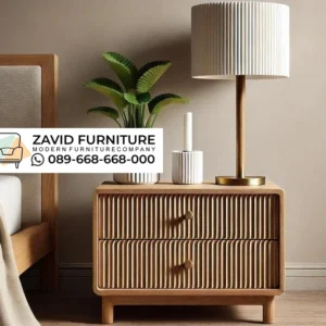 Nakas Night Stand Jati Motif Fluted