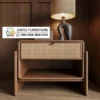 Nakas Night Stand Rotan Sudut Lengkung