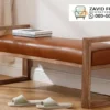 Bangku Sofa Kulit Kayu Rustik