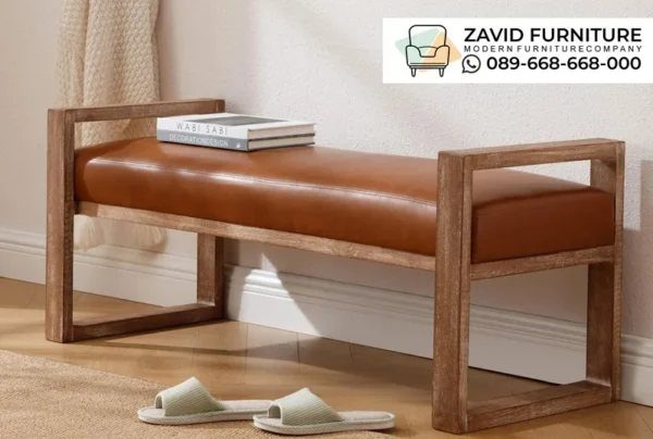 Bangku Sofa Kulit Kayu Rustik